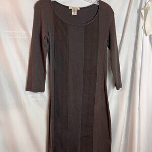 Women's Chocolate Brown Prairie Underground Knit Long slv dress Size XS